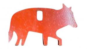 Impact Steel Coyote Target Rimfire Orange Sticker - 44917C