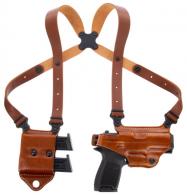 Galco MCII820 Miami Classic II Shoulder System Fits Chest Up To 56" Tan Leather Harness Fits Sig P320/M17/M18/Taurus G2/G3/G3C R - 158