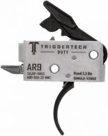 TriggerTech Duty, Duty Curve Trigger, Single Stage, 3.5 lb Pull, Fits AR-9, Anodized Finish, Black - AH9-SDB-33-NNC