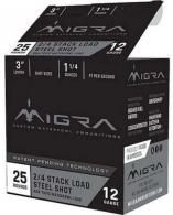 Migra Waterfowl Staxd 12 ga Ammo 3 inch 1.25 oz # 4 & 6 shot 25 round box - M12S46 Migra Waterfowl Staxd 12 ga Ammo 3 inch 1.25 oz # 4 & 6 shot 25 round box - M12S46