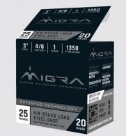 Migra Ammunitions M20S46 Combinational 20 Gauge 3" 1 oz 4/6 Shot 25 Per Box/ 10 Cs - M20S46