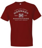 Hornady Gear 31423 Manufacturing MFG Cardinal, Cotton/Polyester/Rayon, Short Sleeve Semi-Fitted, Large - 1188