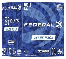Federal 747 Champion Training 22 LR 36 gr Lead Hollow Point (LHP) 525 Per Box/ 10 Cs - 747 Federal 747 Champion Training 22 LR 36 gr Lead Hollow Point (LHP) 525 Per Box/ 10 Cs - 747