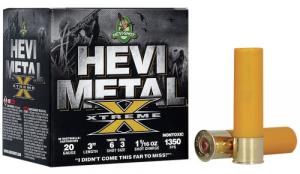 HEVI-Shot HS39206 Metal Xtreme 20 Gauge 3" 1 1/16 oz Steel, Tungsten 6 & 3 Shot 25 Per Box/ 10 Cs - 390 HEVI-Shot HS39206 Metal Xtreme 20 Gauge 3" 1 1/16 oz Steel, Tungsten 6 & 3 Shot 25 Per Box/ 10 Cs - 390