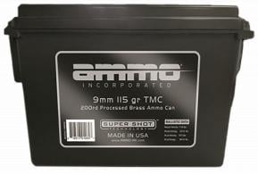 Ammo Inc 9115TMC-RB200 9mm Luger 115 gr Total Metal Case (TMC) 200 Per Box/ - 1152