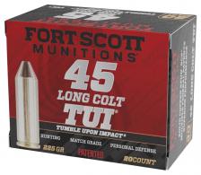 Fort Scott Munitions 45LC 225gr SCV Tumble Upon Impact (TUI) 45 Long Colt 225 gr Solid Copper Spun 20 Per Box/ 25 Case - 1111 Fort Scott Munitions 45LC 225gr SCV Tumble Upon Impact (TUI) 45 Long Colt 225 gr Solid Copper Spun 20 Per Box/ 25 Case - 1111