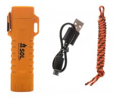 Survive Outdoors Longer 01401243 Fire Lite Fuel Free Lighter Orange Plastic Includes USB Cable/Lanyard - 742
