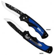AccuSharp Replaceable Blade Razor 3.50" Folding Plain Stainless Steel Blade/Royal Blue Ergonomic Anti-Slip Anodized Aluminu - 743C
