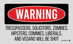 TekMat Trespassers Will Be Shot Door/Work Mat - 1028