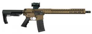 Black Rain Ordnance Spec15 Billet 5.56x45mm NATO 30+1 16", Burnt Bronze Rec/15" Slim Handguard, Black MFT Minimal - BRO23032201OPT