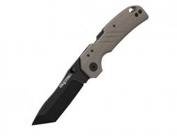 Cold Steel Engage 3" Folding Tanto Plain Black PVD Stonewashed 4116 SS Blade/4.11" Flat Dark Earth GFN Handle Incl - CSFL30DPLTBFZ