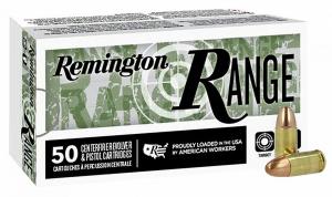 Remington Range 9mm Ammunition 124gr. Full Metal Jacket (FMJ) 50rd Box - R27780