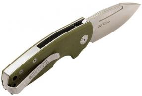 S.O.G Stout SJ 2.60" Folding Clip Point Plain Stonewashed Cryo D2 Steel Blade/ Olive Drab Textured G10 Handle Includ - SOG16030257