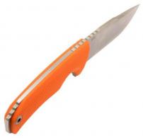 S.O.G Tellus FX 4.20" Fixed Clip Point Plain Stonewashed Cryo 440C SS Blade/ Blaze Orange Textured GRN Handle - SOG17060343