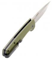 S.O.G Terminus SJ 2.90" Folding Clip Point Plain Stonewashed Cryo D2 Steel Blade/OD Green Textured G10 Handle Includ - SOGTM1004BX