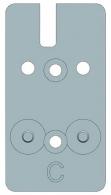 Beretta USA EUS03053 RDO Plate Beretta 90/92 Series Silver Compatible w/ C-More Pattern