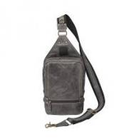 Gun Tote'n Mamas/Kingport GTMCZY108GREY Sling Backpack Gray Leather Includes Standard Holster