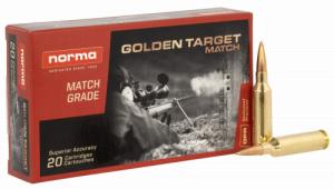 Norma Ammunition (RUAG) 20174352 Match Golden Target 6mm Creedmoor 107 gr Hollow Point Boat-Tail (HPBT) 20 Per Box/ 10 Cs - 52