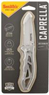 Smiths Products Caprella 2.95" Folding Drop Point Part Serrated Bead Blasted 400 SS Blade/Silver Skeletonized Stainless St