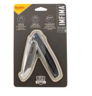 Smiths Products Imfima 3.26" Folding Drop Point Plain Bead Blasted 3Cr13MoV SS Blade/ Bead Blasted Stainless Steel Handle - 51275