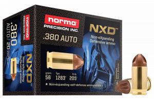 Norma Ammunition (RUAG) 611040020 Self Defense Auto .380 Auto 85 gr NXD 20 Per Box/ 10 Cs - 15016
