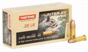 Norma Ammunition Dedicated Precision .22LR 24 gr/Jacketed Hollow Point (JHP) 50 Per Box/ 100 Cs - 2425096