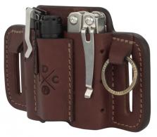 1791 Gunleather MNESMFCHNA EDC Mini Easy Slide OWB Chestnut Leather Belt Slide Ambidextrous - 1002