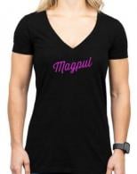 Magpul  Rover Script Women's Black Cotton/Polyester Short Sleeve Large - MAG1336-001-L