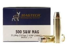 Magtech Range/Training 500 S&W Mag 325 gr Semi-Jacketed Soft Point (SJSP) 20 Bx/ 25 Cs