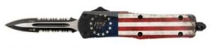 Templar Knife Betsy Ross Flag Small OTF Dagger Plain - SBRF431 Templar Knife Betsy Ross Flag Small OTF Dagger Plain - SBRF431