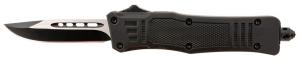 Steel River Knives MT616BDP Spartan Mini 2.75" OTF Drop Point Plain Black/Silver 440C SS Blade/ 4.25" Black Aluminum Zinc Alloy - 1195
