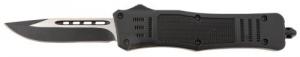 Steel River Knives Spartan Medium 3.25" Drop Point Plain Black/Silver 440C SS Blade - 1195