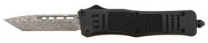 Steel River Knives Spartan Medium 3.25" Tanto Plain Black/Silver 440C SS Blade - 1195
