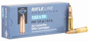 TR&Z Metric Rifle Rifle Line 7.62x39mm 123 gr Pointed Soft Point (PSP) 20 Per Box/ 50 Cs - PP739P