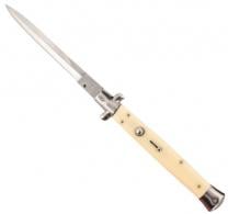 Steel River Knives Spartan 6" Italian Dagger Polished Blade 7" Ivory Synthetic Handle Side Open - 1195 Steel River Knives Spartan 6" Italian Dagger Polished Blade 7" Ivory Synthetic Handle Side Open - 1195