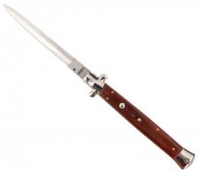 Steel River Knives Spartan 6" Italian Dagger Polished Blade 7" Red Wood Handle Side Open - 1195 Steel River Knives Spartan 6" Italian Dagger Polished Blade 7" Red Wood Handle Side Open - 1195