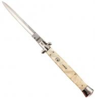 Steel River Knives Spartan 6" Italian Dagger Polished Blade 7" Mother of Pearl Synthetic Handle Side Open - 1195