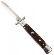 Steel River Knives Spartan 3.9" Italian Bayonet Polished Blade 5.1" Snakewood Handle Side Open - 1195 Steel River Knives Spartan 3.9" Italian Bayonet Polished Blade 5.1" Snakewood Handle Side Open - 1195