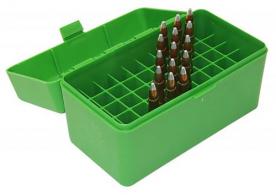 MTM Case-Gard RM5010 Ammo Box Flip-Top for .243 Win/.308 Win/.220 Swift Green Polypropylene 50rd - 185