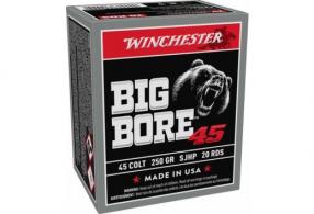 Winchester Big Bore 45 Long Colt 250gr Jacketed Hollow Point 20rd box - X45CBB Winchester Big Bore 45 Long Colt 250gr Jacketed Hollow Point 20rd box - X45CBB