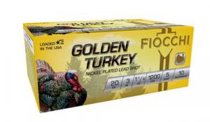 Fiocchi Golden Turkey Shotgun Ammo 20 ga. 3 in. 1 1/4 oz. 5 Shot 10 rd. - 203TRKC5