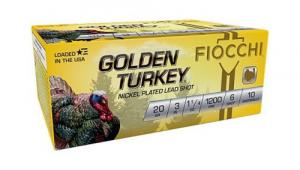 Fiocchi Golden Turkey Shotgun Ammo 20 ga. 3 in. 1 1/4 oz. 6 Shot 10 rd. - 203TRKC6 Fiocchi Golden Turkey Shotgun Ammo 20 ga. 3 in. 1 1/4 oz. 6 Shot 10 rd. - 203TRKC6