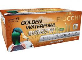 Fiocchi Golden Waterfowl Bismuth Roundgun 12 ga 3 in. Ammo 1 3/8 oz. 6 Rounds Box Fiocchi Golden Waterfowl Bismuth Roundgun 12 ga 3 in. Ammo 1 3/8 oz. 6 Rounds Box