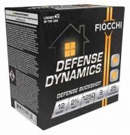 Fiocchi Defense Dynamics 12 GA 2-3/4" 00-Buckshot 9-pellet 25rd Box - 12EX9P Fiocchi Defense Dynamics 12 GA 2-3/4" 00-Buckshot 9-pellet 25rd Box - 12EX9P