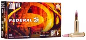 Federal Fusion Soft Point 308 Winchester Ammo 180 gr 20 Round Box - F308FS3 Federal Fusion Soft Point 308 Winchester Ammo 180 gr 20 Round Box - F308FS3
