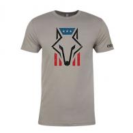 Foxpro FHFG2XL Foxhead Flag Gray Cotton/Polyester Short Sleeve 2XL - FHFG2XL