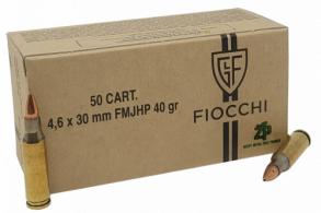 Fiocchi 46EXC H&K 4.6x30mm H&K 40 gr Jacket Hollow Point 100 Per Box/ 10 Cs - 514