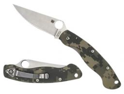 Spyderco C36GPCMO Military 4" Folding Clip Point Plain Stonewashed CPM S30V SS Blade/ Digital Camo G10 Handle Includes Pocket Cl - 260