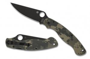 Spyderco military 2 camo g-10 black blade plainedge - C36GPCMOBK2