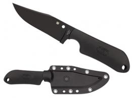 Spyderco FB15PBBK Street Beat 3.51" Fixed Bowie Plain Black DLC VG-10 SS Blade/Black Textured FRN Handle - 260 Spyderco FB15PBBK Street Beat 3.51" Fixed Bowie Plain Black DLC VG-10 SS Blade/Black Textured FRN Handle - 260
